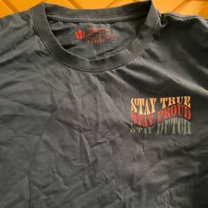 Blueish grey stay true stay strong stay Dutch tee